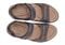 OrthoFeet Cambria Men's Sandals Heel Strap - Black - 4