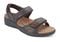 OrthoFeet Cambria Men's Sandals Heel Strap - Black - 1