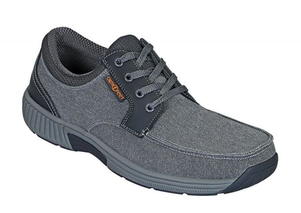 OrthoFeet Porto Canvas Men's Sneakers Stretch - Gray - 1