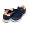 Friendly Shoes Women's Voyage Adaptive Sneaker - Navy Blue / Peach