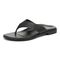 Vionic Agave Women's Comfort Toe Post Sandal - Black Leather - Left angle