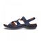 Revere Emerald 3 Strap Leather Sandals - Seasonal - Women's - Blue French - Side 2