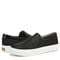 Dr. Scholl's Nova Women's Slip-On Sneaker - Black Faux Leather - pair left angle