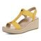 Vionic Calera Women's Espadrille Comfort Wedge Sandal - Butter Yellow - Unknown View