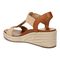 Vionic Calera Women's Espadrille Comfort Wedge Sandal - Camel - Back angle