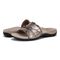 Vionic Bella Slide Women's Comfort Supportive Sandal - Pewter - pair left angle