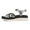 Vionic Mar Women's Platform Wedge Sandal - Pewter - Left Side