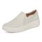 Vionic Kearny Women's Platform Slip-On Comfort Sneaker - Cream - Left angle