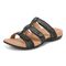 Vionic Amber Pearl Slide Women's Supportive Slip-on Sandal - Black - Left angle