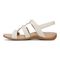 Vionic Amber Pearl Women's Adjustable Orthotic Sandal - Cream - Left Side