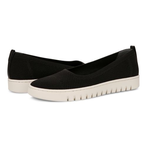 Vionic Uptown Skimmer Women's Knit Slip-On Comfort Shoe - Black - pair left angle