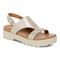 Vionic Alondra Lug Women's T-Strap Comfort Sandal - Gold - Angle main