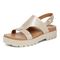 Vionic Alondra Lug Women's T-Strap Comfort Sandal - Gold - Left angle