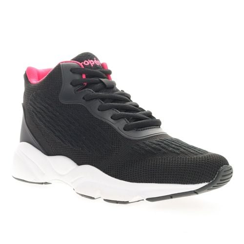 Propet Stability Strive Mid Women's Walking Shoe - Black/pink - angle main