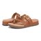 Vionic Carmela Women's Thong Sandals - Tan Leather - pair left angle