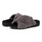 Vionic Relax Ii womens Slide Slipper - Charcoal Fur - pair left angle