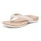 Vionic Mattie Women's Flip Flop Supportive Sandal - Cream - Left angle