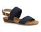 Ros Hommerson Cabana Women's Comfort Sandal - Navy Fabric Luggage Atanado Leather - Top View