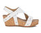 Ros Hommerson Traci Women's Adjustable Sandal - White Napa Leather - Outside View