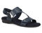 Ros Hommerson Chloe Women's Adjustable Strap Sandal - Navy Patent Lizard Print Leather - Main View