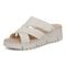 Vionic Uptown Sunset Women's Slide Sandal - Ivory - Left angle