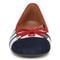 Vionic Klara Women's Ballet Comfort Flat - Navy/white - Front