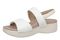 Vionic Fay Women's Comfort Platform Sandal with Arch Support - Cream - Left angle