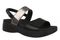 Vionic Fay Women's Comfort Platform Sandal with Arch Support - Black/Pewter - Angle main