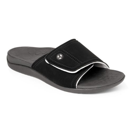 Vionic Kiwi - Unisex Motion Control Orthotic Slide Sandal - Black 