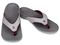 Spenco Yumi Men's Orthotic Flip Flops - Grey / Maroon