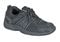 OrthoFeet Monterey Bay Tie Men's Sneakers Tie-Less - Black - Angle Main