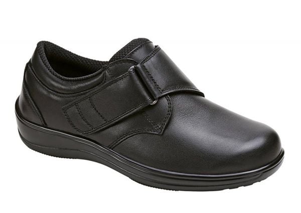 OrthoFeet Arcadia Women's Casual - Black - Angle Main