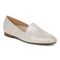 Vionic Willa Womens Sleek Leather Casual Slip On Moc - Silver Shimmer Txtl - Angle main