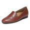 Vionic Willa Womens Sleek Leather Casual Slip On Moc - Brown Crinkle Nappa - Left angle