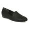 Vionic Willa Womens Sleek Leather Casual Slip On Moc - Black Shimmer Txtl - Angle main