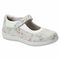 Drew Rose - Women's Mary Jane Velcro Strap Shoe - Wht/Snake/Floral