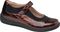 Drew Rose - Women's Mary Jane Velcro Strap Shoe - Brown Croc