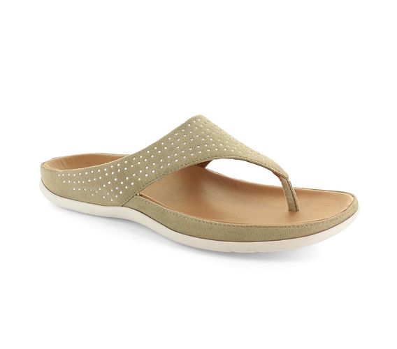 Strive Ibiza - Women's Supportive Thong Sandal - Stone - Angle