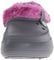 Crocs Blitzen II - Fuzz Lined Clogs for Men/Women - Charcoal/Wild Orchid