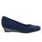 Trotters Lauren - Women's Dress Wedge - Navy 3d - outside