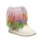 Bearpaw Boo Youth - Kid's Fuzzy Boots  952 - Rainbow - Profile View