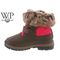 Bearpaw Amanda - Kid's Waterproof Boots - Girls Youth Sizes - 1949Y Chocolate/fuschia alt2 zoom