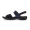 Revere Como Back Strap Leather Sandalsl - Women's - Navy - Side 2