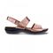 Revere Como Back Strap Leather Sandalsl - Women's - Rose - Side