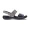 Revere Como Back Strap Leather Sandalsl - Women's - Slate - Side