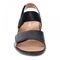 Revere Como Back Strap Leather Sandalsl - Women's - Black Lizard - Front