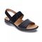 Revere Como Back Strap Leather Sandalsl - Women's - Black Lizard - Angle