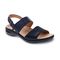 Revere Como Back Strap Leather Sandalsl - Women's - Navy - Angle