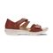 Revere Geneva Closed Heel Leather Sandals - Women's - Cognac - Side