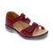 Revere Geneva Closed Heel Leather Sandals - Women's - Cherry Lizard - Angle